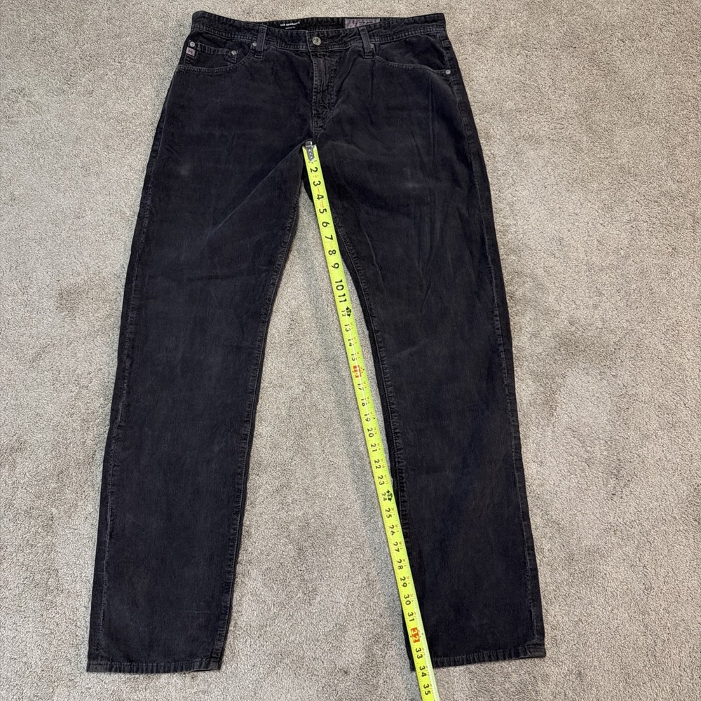 AG Adriano Goldschmied The Graduate Pants Mens 36x34 Gray Corduroy Tailored Leg - Picture 3 of 11